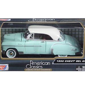 1950 Chevrolet Bel Air Green with Cream Top 1/24 Diecast Model Car by Motormax