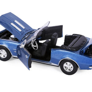 1967 Chevrolet Camaro SS Convertible Blue Metallic 1/24 Diecast Model Car by Motormax