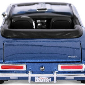 1967 Chevrolet Camaro SS Convertible Blue Metallic 1/24 Diecast Model Car by Motormax