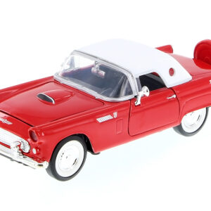 1956 Ford Thunderbird Red 1/24 Diecast Car Model by Motormax