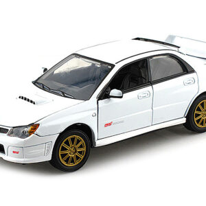 Subaru Impreza WRX STi White 1/24 Diecast Model Car by Motormax