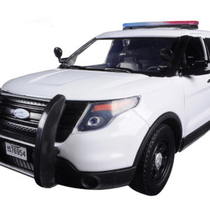 2015 Ford Police Interceptor Utility Unmarked White 1/24 Diecast Model Car by Motormax