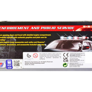 2015 Ford Police Interceptor Utility Unmarked White 1/24 Diecast Model Car by Motormax