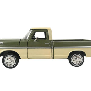 1969 Ford F-100 Pickup Truck Light Green and Cream 1/24 Diecast Model Car by Motormax