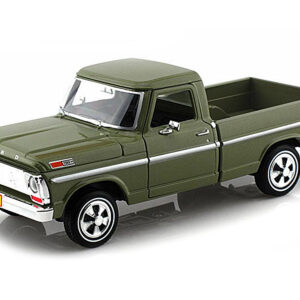1969 Ford F-100 Pickup Truck Green 1/24 Diecast Model Car by Motormax