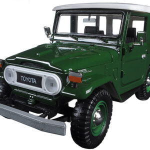 Toyota FJ40 Dark Green with White Top 1/24 Diecast Model Car by Motormax