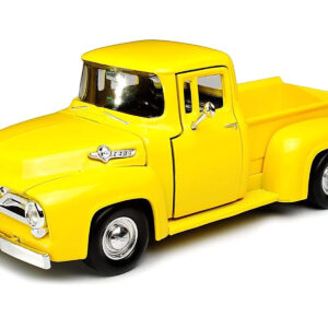 1955 Ford F-100 Pickup Truck Yellow 1/24 Diecast Model Car by Motormax