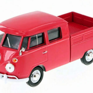 Volkswagen Type 2 (T1) Double Cab Pickup Truck Wax Red 1/24 Diecast Model Car by Motormax