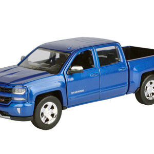 2017 Chevrolet Silverado 1500 LT Z71 Crew Cab Pickup Truck Blue 1/27 Diecast Model Car by Motormax