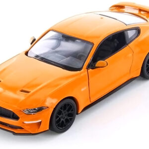 2018 Ford Mustang GT 5.0 Orange with Black Wheels 1/24 Diecast Model Car by Motormax