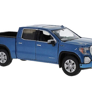 2019 GMC Sierra 1500 Denali Crew Cab Pickup Truck Blue Metallic 1/24-1/27 Diecast Model Car by Motormax