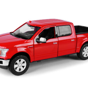 2019 Ford F-150 Lariat Crew Cab Pickup Truck Red 1/24-1/27 Diecast Model Car by Motormax