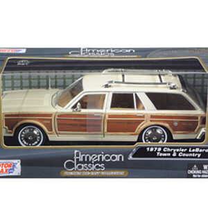 1979 Chrysler Lebaron Town & Country Cream 1/24 Diecast Model Car by Motormax