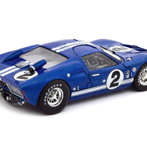 1966 Ford GT40 GT 40 Mark II #2 Blue 12 Hours of Sebring 1/18 Diecast Car Model by Shelby Collectibles