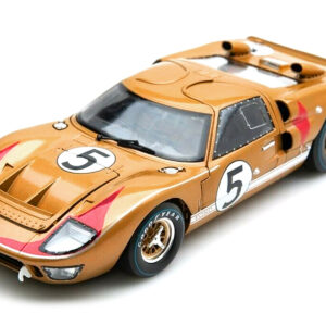 1966 Ford GT-40 MK II RHD (Right hand Drive) #5 Gold 24H of Le Mans 1/18 Diecast Model Car by Shelby Collectibles